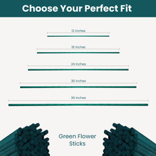 Green Flower Sticks Bamboo