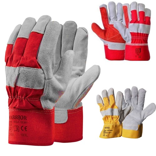 Red grey leather gardening - grey,